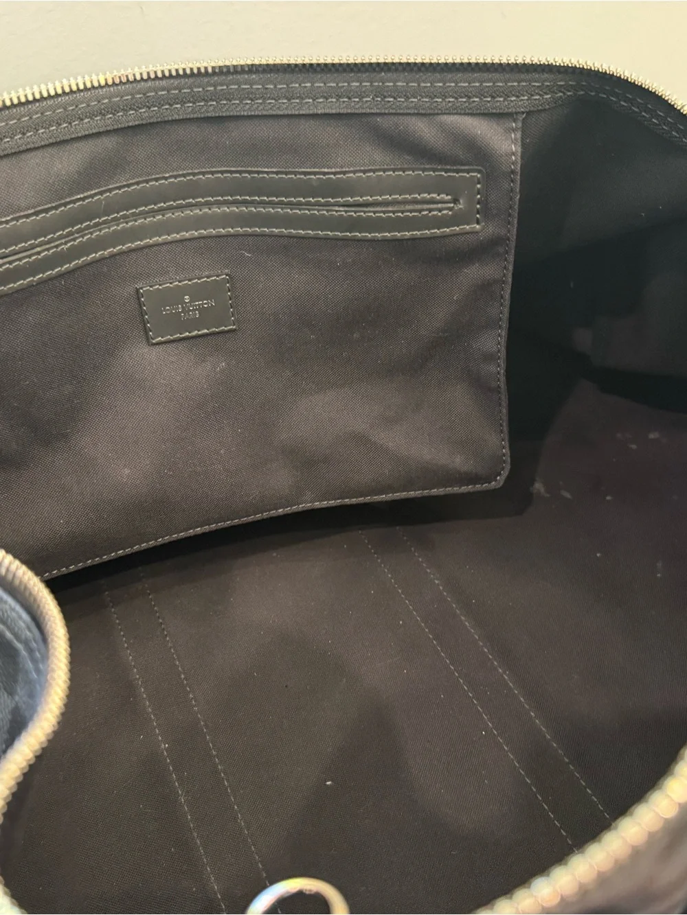 Louis Vuitton Keepall Bandoulière 55 Damier Graphite Bag Made in France